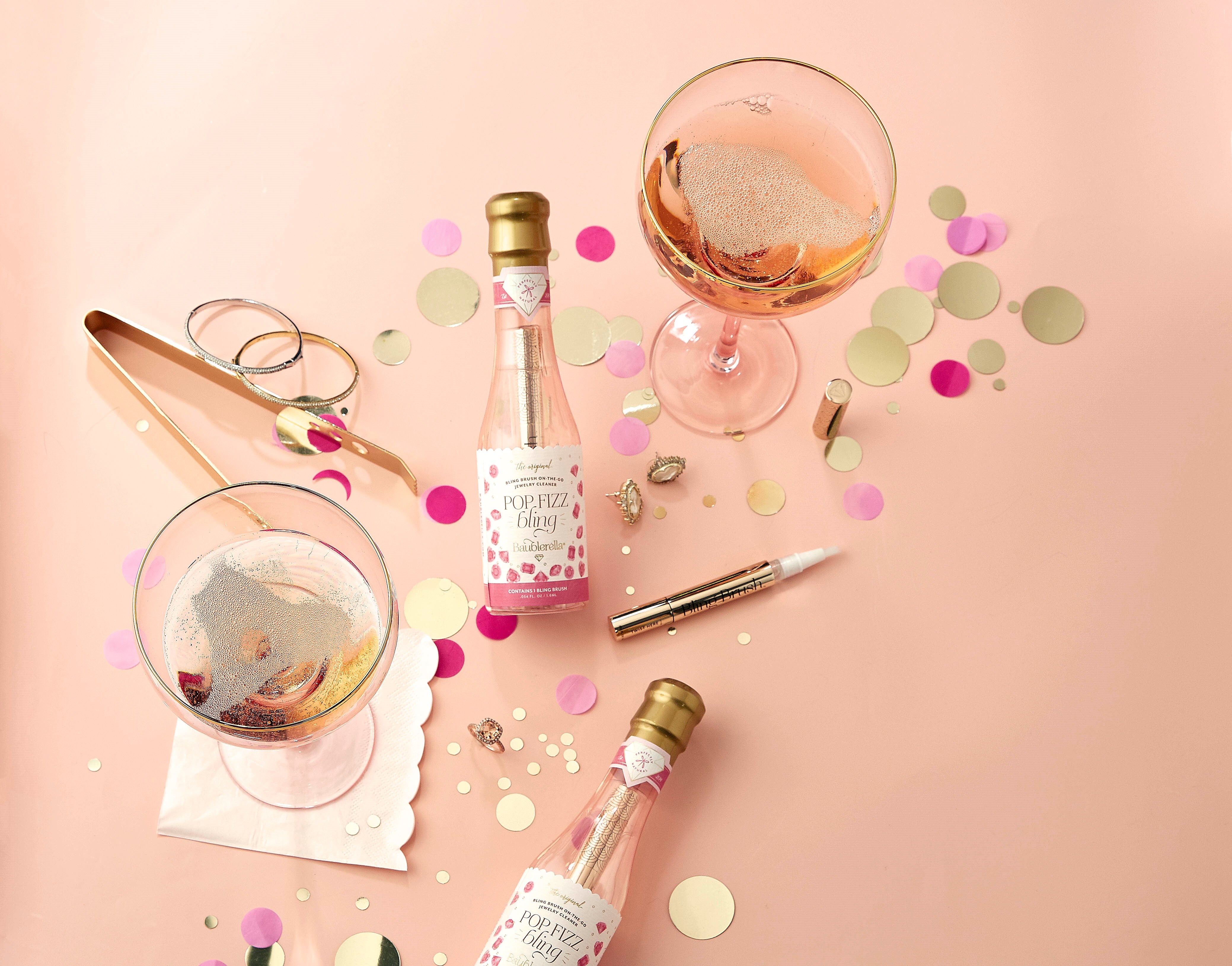 &#39;Pop, Fizz, Bling&#39; Brush Jewelry Cleaner